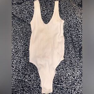 White Tank Ribbed Bodysuit